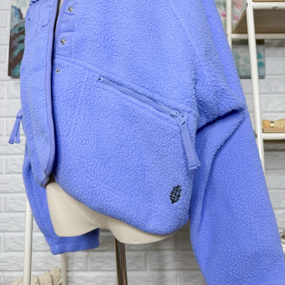 Free People Movement New Hit The Slopes Fleece Jacket blueberry - Picture 3 of 6
